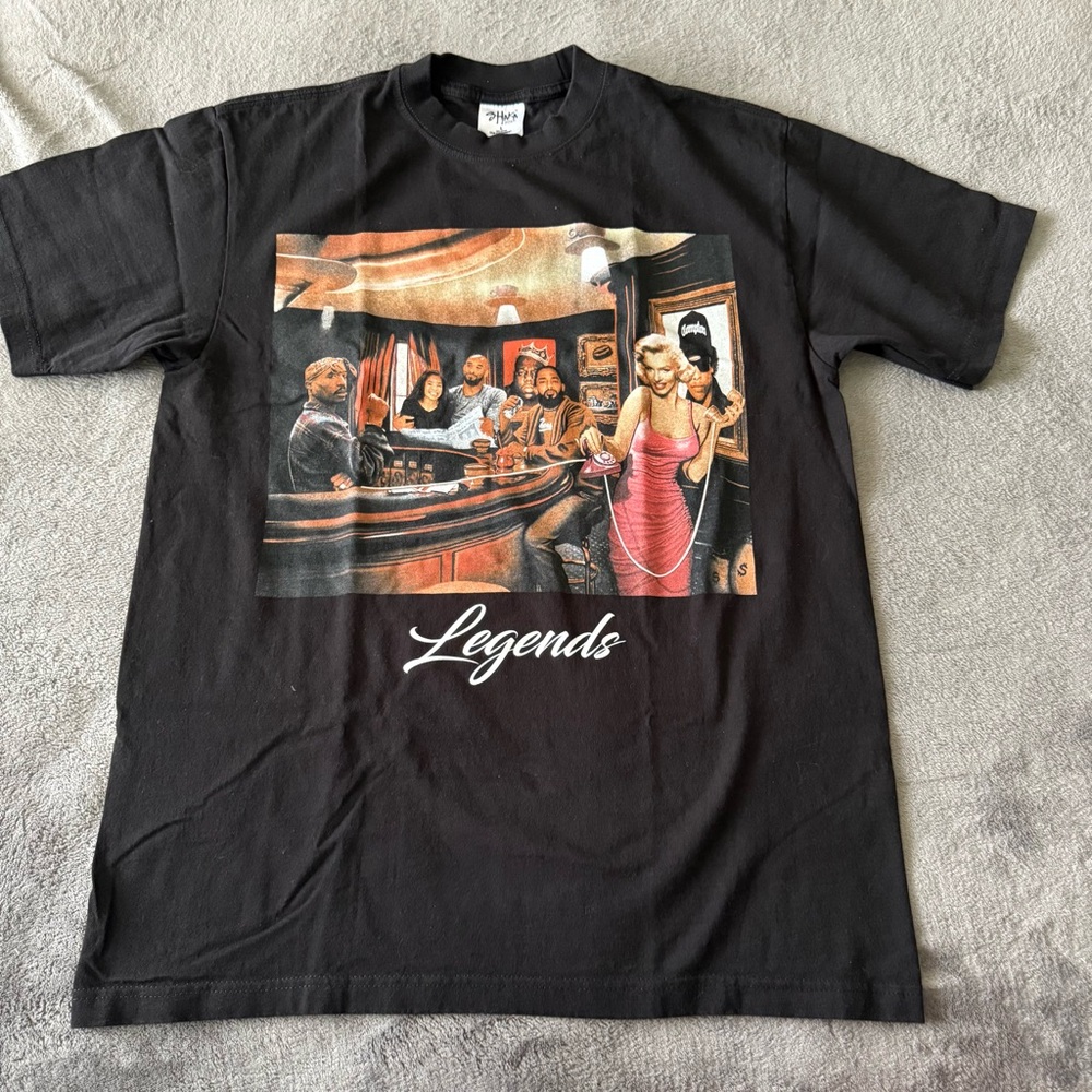 Shaka Wear Kobe Tupac T shirt black super max heavy cotton graphics tee large